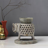 Marble Elephant Tea Light Holder