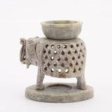 Marble Elephant Tea Light Holder