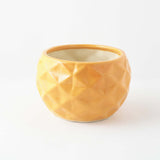 Orange Textured Ceramic Planter