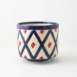 Boho Ceramic Planter- Blue