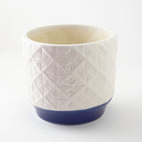White Marble Textured Ceramic Planter