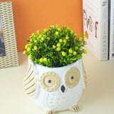 Ceramic Owl Planter- White