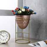 Metal Gold Planter With Stand