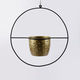 Metal Gold Bowl Hanging Planter