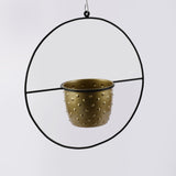 Metal Gold Bowl Hanging Planter