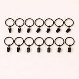 Metal Curtain Rings with Clips – Heavy Duty Rustproof Curtain Hooks for Smooth Sliding Drapes