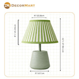 Modern Bedside Metal Table Lamp with Lampshade - Light for Bedroom, Living Room & Office (Bulb Included)