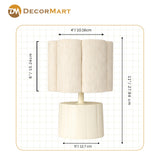 Modern Bedside Metal Table Lamp with Lampshade - Light for Bedroom, Living Room & Office (Bulb Included)