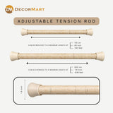 Extendable Metal Curtain Tension Rod – No Drill Spring Loaded Anti-Skid Rod