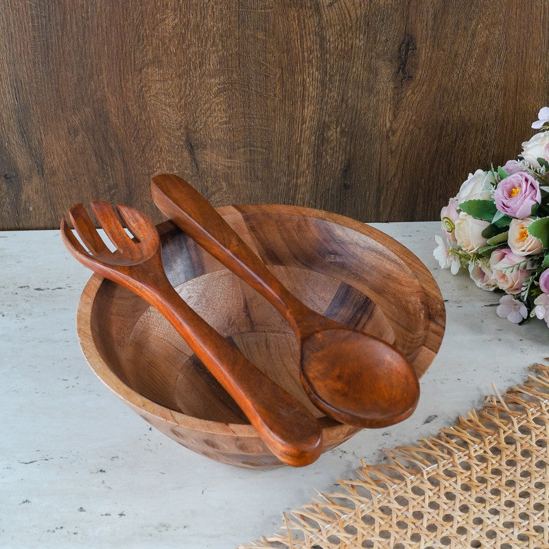 Salad Essetials Set (Salad Bowl Wooden Cutlery)
