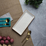 Ceramic Aesthetic Beige Platter - The Decor Mart