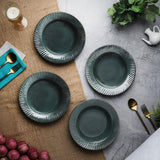 Ceramic Emerald Green Quarter Plate- Set of 4 - The Decor Mart