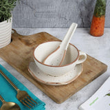 Ceramic Aesthetic Beige Soup Set - The Decor Mart