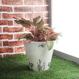 Ceramic Palm Bucket Planter - The Decor Mart
