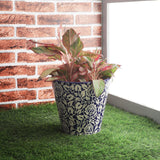 Ceramic Floral Planter- Blue - The Decor Mart