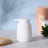 Rounded Swirl Soap Dispenser- White - The Decor Mart