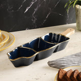 Abstract Ceramic Platter- Royal Blue - The Decor Mart