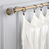 Glass Metal Regal Finial Extendable Curtain Rod Gold 19MM (Hardware Included) - The Decor Mart