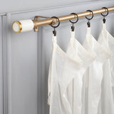 Marble Finial Extendable Curtain Rod Gold 19MM (Hardware Included) - The Decor Mart
