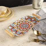 Mandala Ceramic Platter- Blue - The Decor Mart
