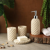Coffer Bath Accessory Set- Beige - The Decor Mart