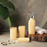 Impressions Bath Accessory Set- Beige - The Decor Mart
