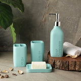 Impressions Bath Accessory Set- Aqua - The Decor Mart