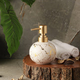 Marble Textured Soap Dispenser- White - The Decor Mart