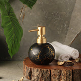 Marble Textured Soap Dispenser- Black - The Decor Mart