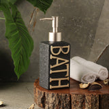 Stone Textured Soap Dispenser- Charcoal - The Decor Mart