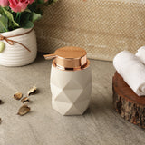 Diamond Cut Soap Dispenser- White - The Decor Mart