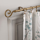 SPIRAL METAL FINIAL EXTENDABLE CURTAIN ROD GOLD 19MM (HARDWARE INCLUDED) - The Decor Mart