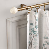 MARBLE HEX FINIAL EXTENDABLE CURTAIN ROD GOLD 19MM (HARDWARE INCLUDED) - The Decor Mart