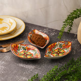 Ceramic Mini Platter(Red) - Set of 3 - The Decor Mart