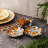 Ceramic Mini Platter(Octagon) - Set of 3 - The Decor Mart
