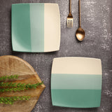 Ceramic Green Hue Dinner Plate- Set of 2 - The Decor Mart