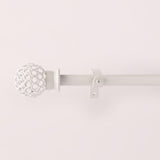 VENTILIA METAL FINIAL EXTENDABLE CURTAIN ROD WHITE 25MM (HARDWARE INCLUDED) - The Decor Mart