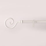 SPIRAL METAL FINIAL EXTENDABLE CURTAIN ROD WHITE 19MM (HARDWARE INCLUDED) - The Decor Mart
