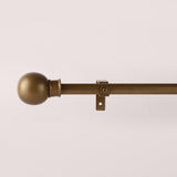 GOLD BALL FINIAL EXTENDABLE CURTAIN ROD GOLD 19MM (HARDWARE INCLUDED) - The Decor Mart