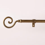 SPIRAL METAL FINIAL EXTENDABLE CURTAIN ROD GOLD 19MM (HARDWARE INCLUDED) - The Decor Mart