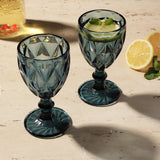 Tinted Goblet- Aqua (Set Of 2) - The Decor Mart