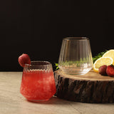 Ribbed Drinking Glass- Set of 2 - The Decor Mart