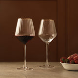 Ribbed Wine Glass- Set Of 2 - The Decor Mart
