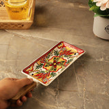 Ceramic Platter Bloom Bamboo - The Decor Mart