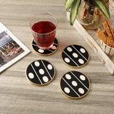 Inlay Coaster - Black (Set of 4) - The Decor Mart