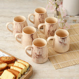 Marble Finish Cups- Set of 6 - The Decor Mart