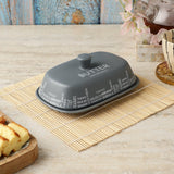 Grey Ceramic Butter Dish - The Decor Mart