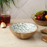 Small Salad Bowl-White Peacock - The Decor Mart