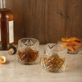 Criss-Cross Spinning Whiskey Glass - The Decor Mart