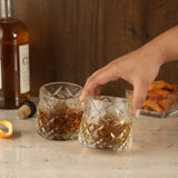 Criss-Cross Spinning Whiskey Glass - The Decor Mart